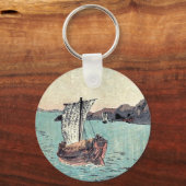 相国山山本の帆船と山富士 キーホルダー (正面)