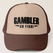 相場師の黒いロゴのトラック運転手の帽子 キャップ (正面)