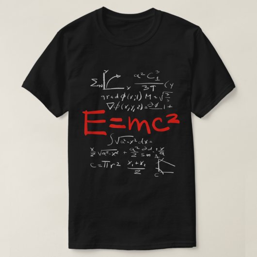 相対性理論E = mc2理論方程式物理 Tシャツ (デザイン正面)
