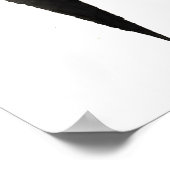 相対性。アーモダント。ブラックホワイト.幾何学模様 ポスター (角)