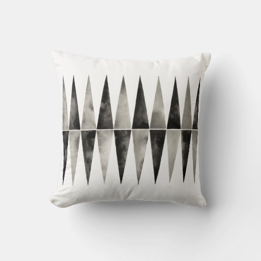 相対性。 白黒。 枕。 幾何学的 クッション (正面)