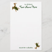 相対登山グリーンカエル写真カスタム 便箋 (正面)