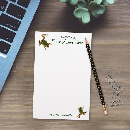 相対登山グリーンカエル写真カスタム 便箋