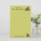 相対登山グリーンカエル接近写真 便箋 (スタンド正面)