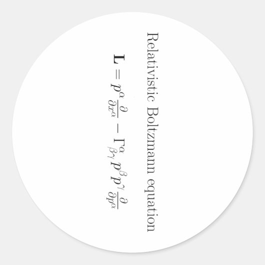 相対論的ボルツマン方程式 ラウンドシール (正面)