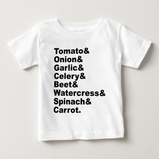 相性の良い8つの野菜 ベビーTシャツ (正面)