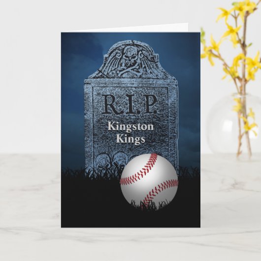 相手おもしろい野球チームの思い出カード カード (黄色い花)