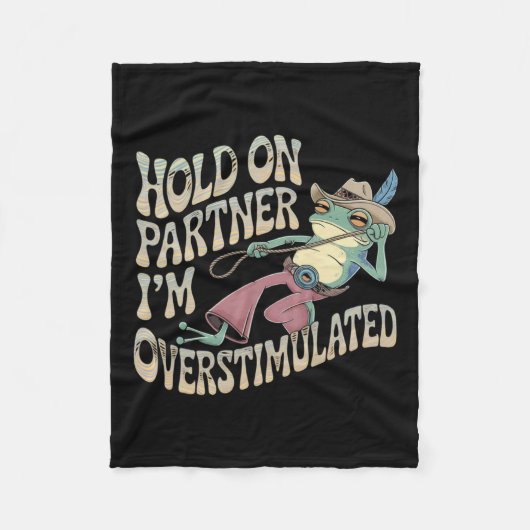 相手のカウボーイ・カエルを捕まえろ私は過激だ フリースブランケット (正面)