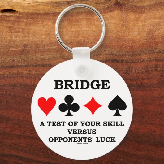 相手の運に対するスキルのテストをブリッジする キーホルダー (正面)
