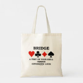 相手の運に対するスキルのテストをブリッジする トートバッグ (裏面)