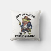 相手を掴む俺はカウボーイカエルを刺激し過ぎている クッション (正面)