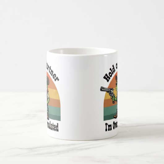 相手を掴む俺はカウボーイカエルを刺激し過ぎている コーヒーマグカップ (中央)