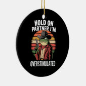 相手を掴む俺はカウボーイカエルを刺激し過ぎている セラミックオーナメント (右)