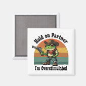 相手を掴む俺はカウボーイカエルを刺激し過ぎている マグネット (正面/裏面)