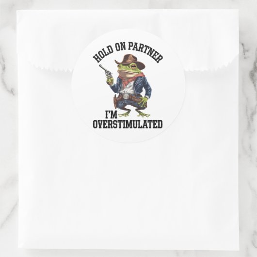 相手を掴む俺はカウボーイカエルを刺激し過ぎている ラウンドシール (バッグ)