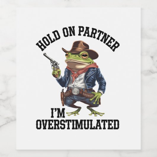 相手を掴む俺はカウボーイカエルを刺激し過ぎている ワインラベル (シングルラベル)