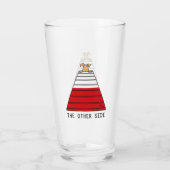 相手側-おもしろい犬の機敏性 タンブラーグラス (裏面)