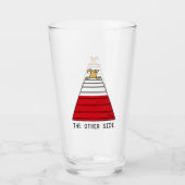 相手側-おもしろい犬の機敏性 タンブラーグラス (正面)