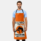 相撲おもしろい力士 エプロン (着用した状態)