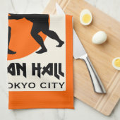 相撲おもしろい力士 キッチンタオル (四つ折り)