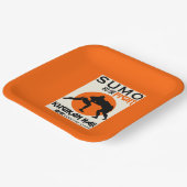 相撲おもしろい力士 ペーパープレート (傾斜あり)