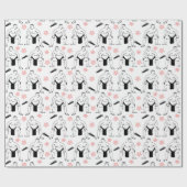 相撲とさくらんぼの花の包み紙 ラッピングペーパー (フラット)