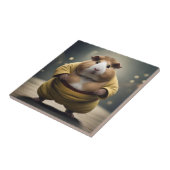 「相撲のキーキー倒れモルモット強大な力士」 タイル (側面)