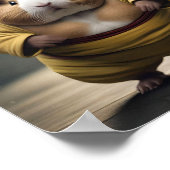 「相撲のキーキー倒れモルモット強大な力士」 ポスター (角)