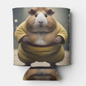 「相撲のキーキー倒れモルモット強大な力士」 缶クーラー (裏面)