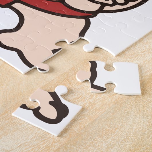 相撲のレスリング選手の漫画の日本日本のなレスリング ジグソーパズル (側面)