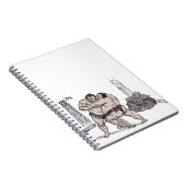 相撲のレスリング選手 ノートブック (右側)