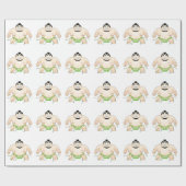 相撲のレスリング選手 ラッピングペーパー (フラット)