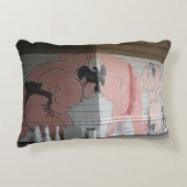 相撲の壁画 アクセントクッション (正面)