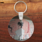 相撲の壁画 キーホルダー (正面)