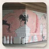 相撲の壁画 コースター (正面)