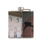 相撲の壁画 フラスク (裏面)