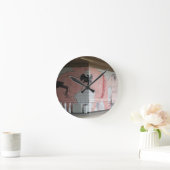 相撲の壁画 ラウンド壁時計 (ホーム)