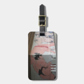 相撲の壁画 ラゲッジタグ (正面縦)