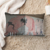 相撲の壁画 ランバークッション (ブランケット)