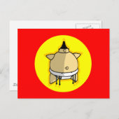 相撲の郵便はがき ポストカード (正面/裏面)