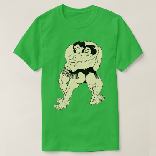 相撲を行く Tシャツ (デザイン正面)