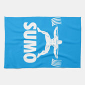 相撲スクワット – パワーリフティングやる気を起こさせる キッチンタオル (横)