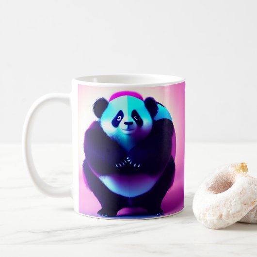相撲パンダ竹の蚊、コーヒーマグ コーヒーマグカップ (ドーナツ)