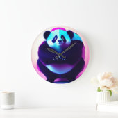 相撲パンダ竹の蚊、壁時計 ラージ壁時計 (ホーム)