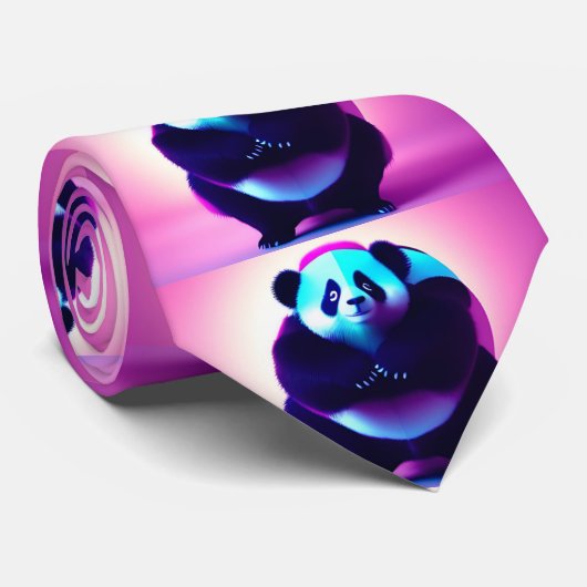 相撲パンダ竹の蚊、首のネクタイ ネクタイ (ロール)
