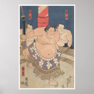 相撲ポスター 日本の浮世絵 ポスター