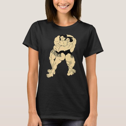 相撲レスリングヴィンテージ力士レトロ相撲Pr Tシャツ (正面)