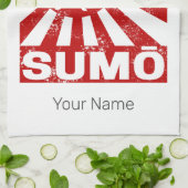 相撲レトロ力士日本のヴィンテージデザイン キッチンタオル (折り畳み)