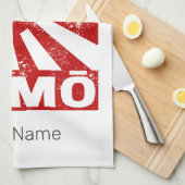 相撲レトロ力士日本のヴィンテージデザイン キッチンタオル (四つ折り)