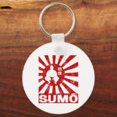 相撲レトロ力士日本のヴィンテージデザイン キーホルダー (正面)